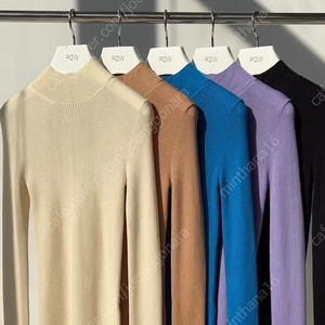 R2W Angela rib half neck KN (안젤라 립 하프 넥 니트) 오션블루 1(S)사이즈
