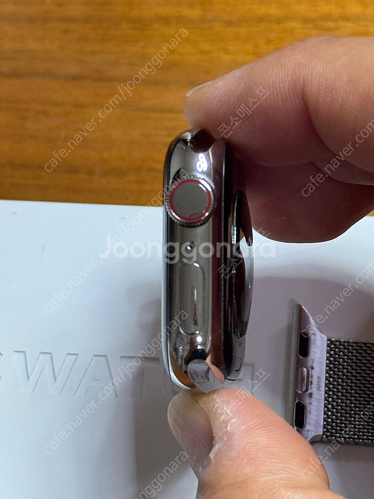 애플워치7 스테인레스 41mm 실버 밀레니즈루프(부산)--3