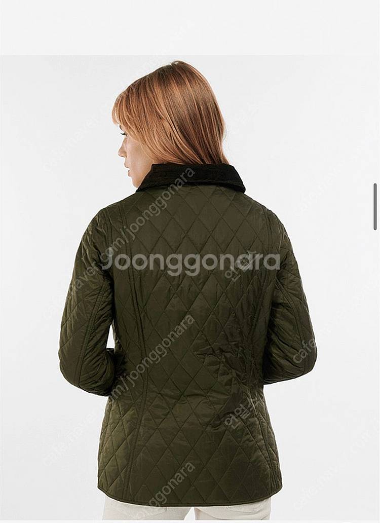 바버 애난데일 퀼트 올리브 8 새상품--1