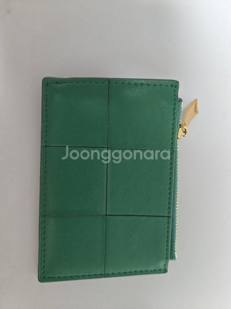 보테가 베네타 카드 지갑 그린--0