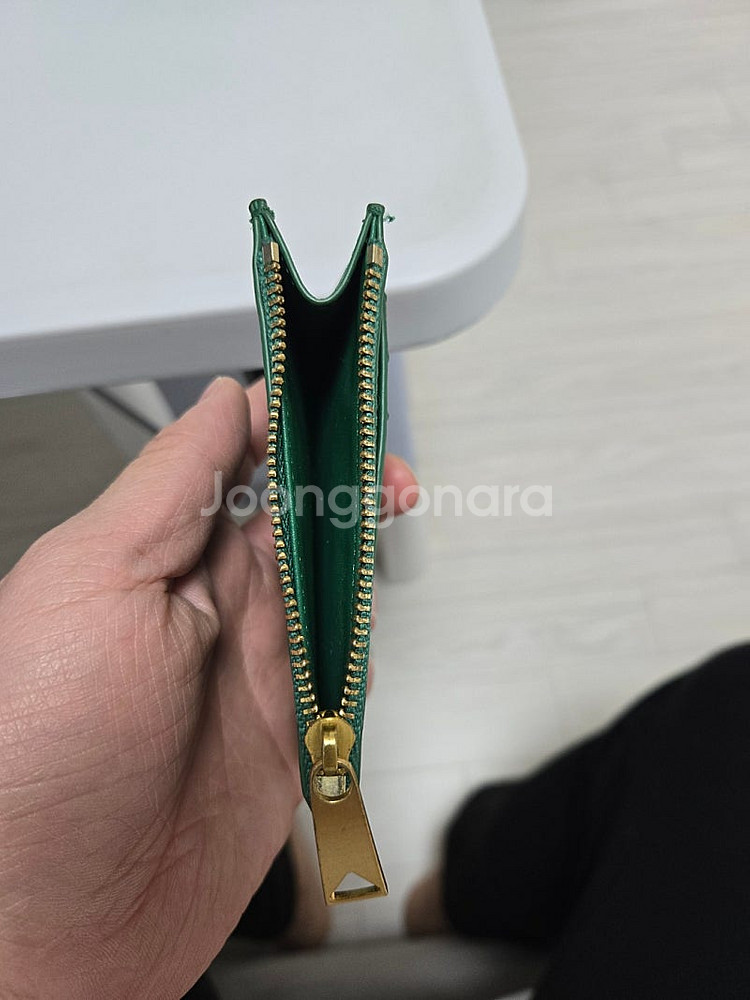 보테가 베네타 카드 지갑 그린--2