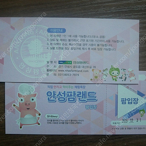 안성팜랜드 입장권 4장