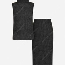 (1회 착용) 더로랑 마쥬 울&캐시미어 니트 세트 차콜, 카라멜 FREE