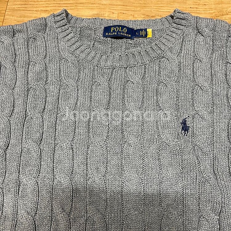 폴로 신형 꽈배기니트 그레이 L사이즈(100-105사이...--2