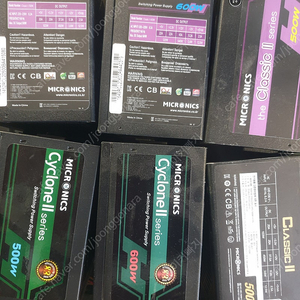 마이크로닉스 500w 4개 600w 2개 정격파워 6개 일괄팝니다