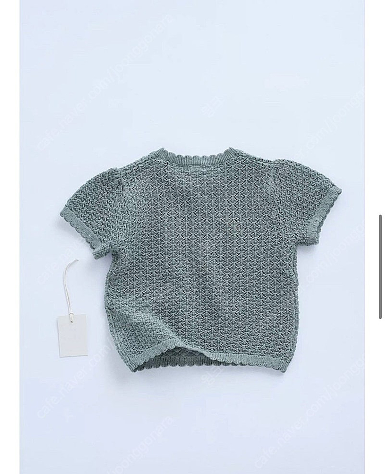 자라 자수플라워니트 티셔츠 6y--1