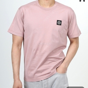스톤아일랜드 정품 핑크 반팔티 XL