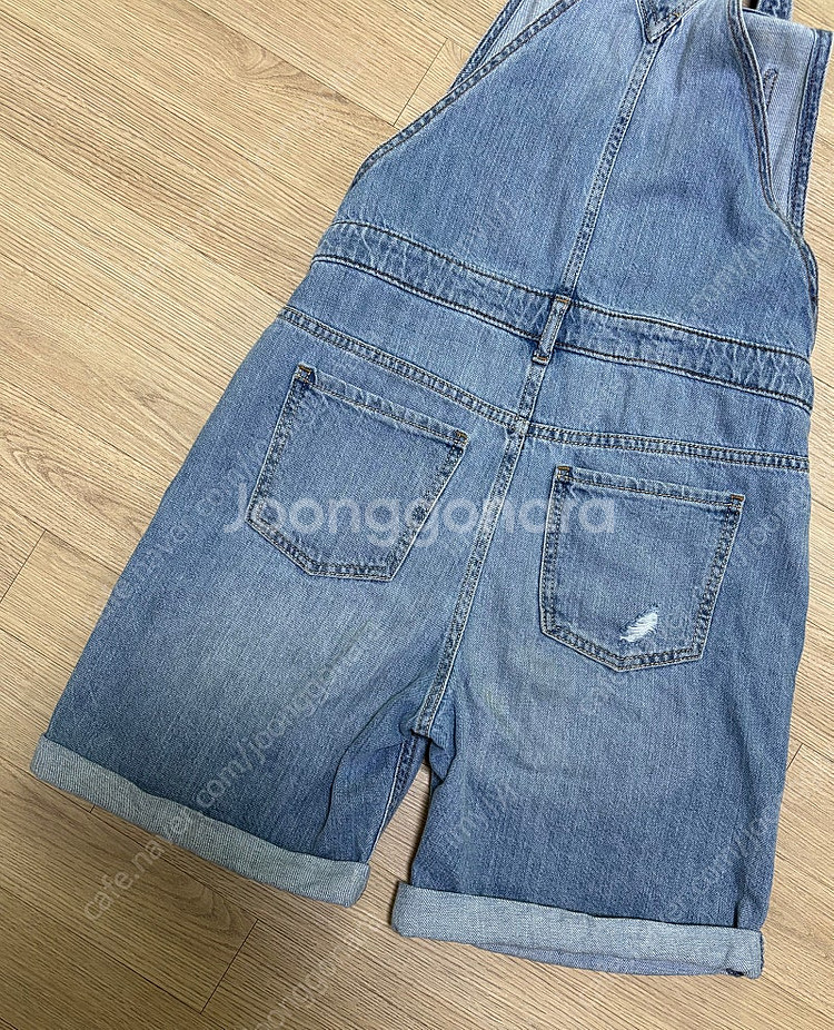 갭 키즈 데님 멜빵 반바지 XXL--7
