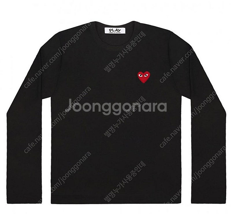 꼼데가르송 긴팔 티셔츠 블랙 XXL--0