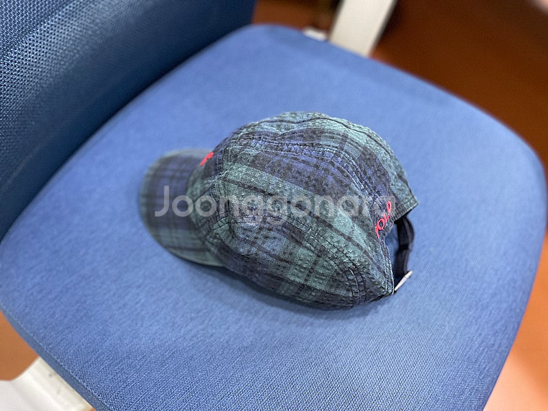 폴로 랄프로렌 시어서커 블랙와치 모자--3