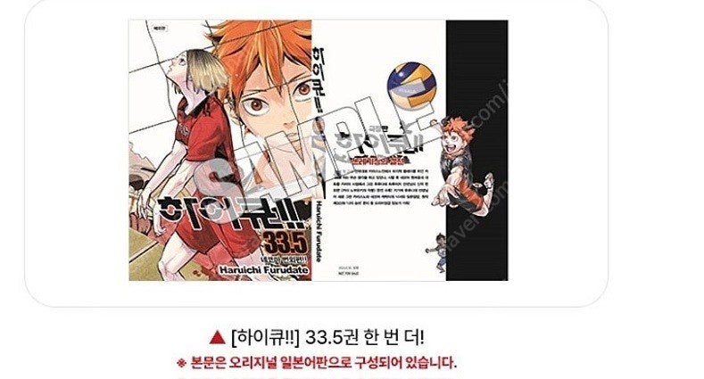 하이큐33.5권(한번더/일본어판)