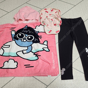 물놀이용모자, 카카오프렌즈 가운,워터레깅스 110사이즈