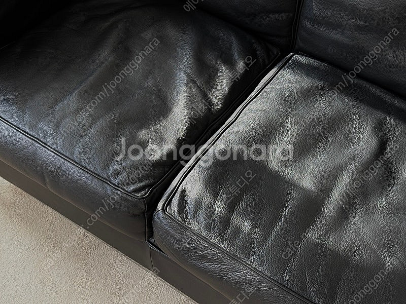 Cassina lc2 2seater black leat...--5