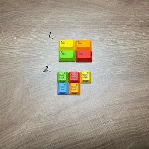 리얼포스 1세대 키캡 컨트롤 Ctrl 4개, 넘버락 NumLock 5개 포인트 키캡 모음