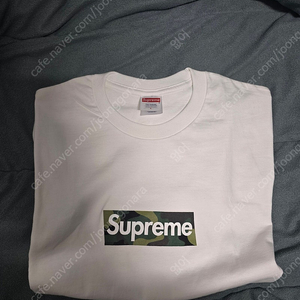 새상품) supreme 슈프림 카모박스로고 반팔티 L