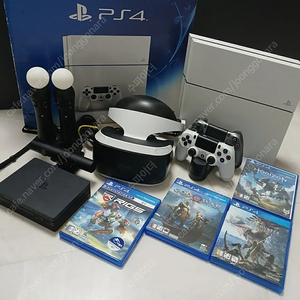 PS4 1테라 11버전 VR풀세트.듀얼쇼크2.게임4