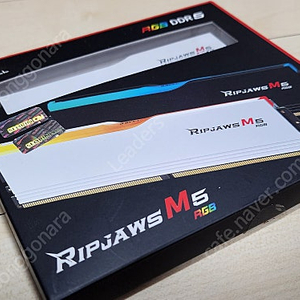 G.SKILL DDR5-6000 CL30 RIPJAWS M5 RGB 화이트 패키지 (32GB(16Gx2))