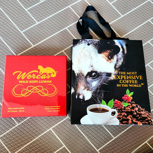 가격인하 인도네시아산 와일드코피루왁 200g 스페셜티 WORCAS 홀빈 WILD KOPI LUWAK 루왁커피 최고급커피 프리미엄커피 스타벅스 네스프레소 커피빈설날선물 사향고향이