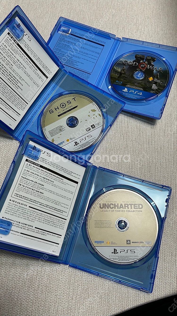 플쓰cd 팝니다(갓오브워, 고오쓰, 언차티드)--1