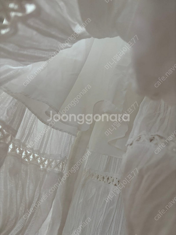 11am 아일렛 나시 민소매 슬리브리스 레이스 펀칭 롱...--8