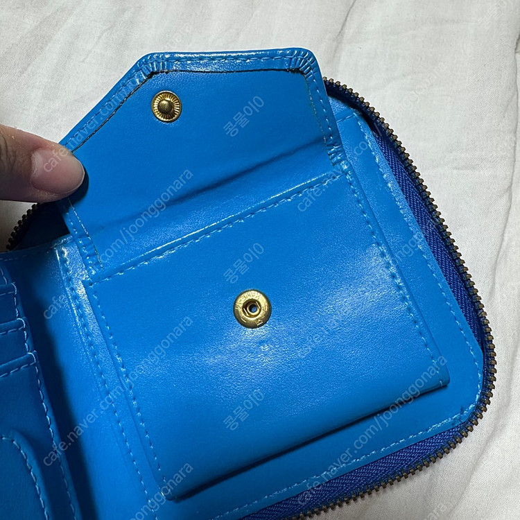 페넥 지퍼 반지갑 블루--2