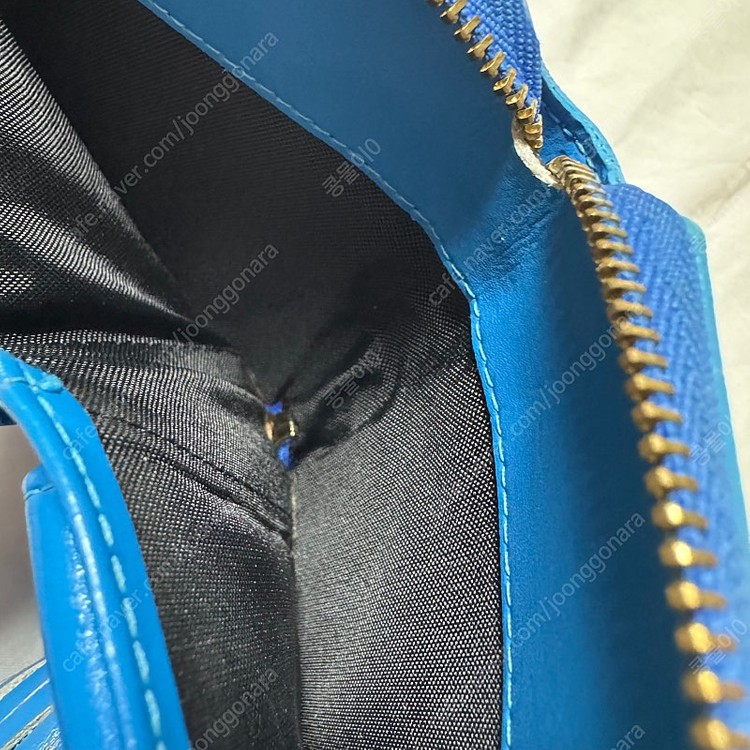 페넥 지퍼 반지갑 블루--3