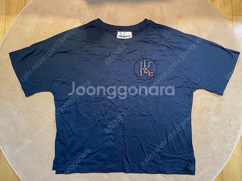 칼라거펠트 솔리드 반팔티셔츠 네이비 85--0