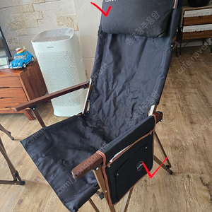(2세트) 몬테라 우드 롱 릴렉스 체어, 베게 쿠션, 사이드 포켓 일괄 판매