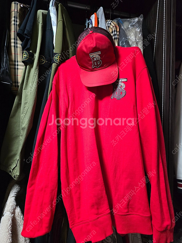 버버리 레드세트 모자는61호까지 티는 XXXL 3XL ...--3