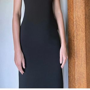 렉토 물결원피스 김나영원피스 커브드넥 슬리브리스 원피스