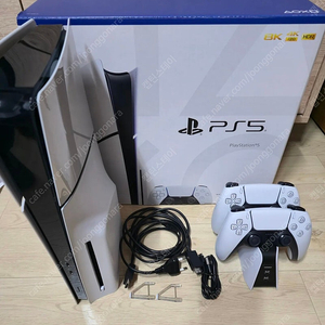 PS5 2018A 플스5슬림디스크 에디션+추가듀얼센스+듀얼센스충전거치대
