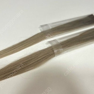 붙임머리 천연모 가발피스 애쉬그레이 56cm 50가닥