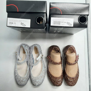 쌍둥이 자매 추천 미니멜리사 두켤레 usa 11 여아 구두 180사이즈 거의 새상품 일괄 gs25 반값택배비 포함 53000원에 팔아요~​