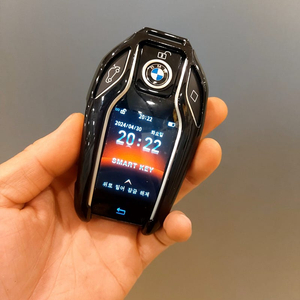 BMW 스마트키 디스플레이 키로 업그레이드! 실버 바디 + 블랙 케이스 감성