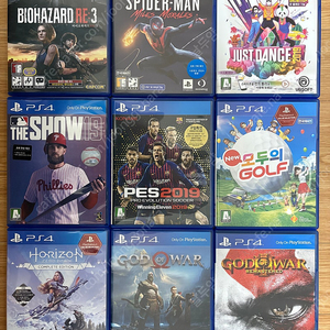 PS4 타이틀(레데리2, 데이즈 곤, 콜 오브 듀티, 스파이더맨, 진삼국무쌍8 외 다수)