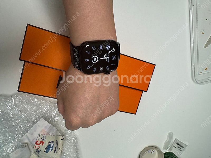 애플워치7 에르메스 누아 45mm SS급--7