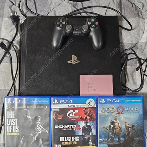 (택포) PS4 플레이스테이션4 pro 프로 7218 (1TB) + 인기 게임타이틀 4종(갓오브워, 라오어, 언차티드4 등)