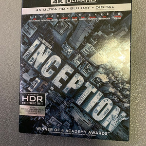 인셉션 4k uhd블루레이 2disk 팔아요