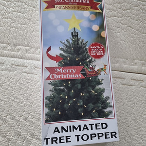 크리스마스 트리 토퍼 animated tree topper 움직이는 산타클로스 썰매
