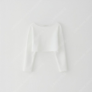 새상품) 리즈 언발 크롭 맨투맨 화이트