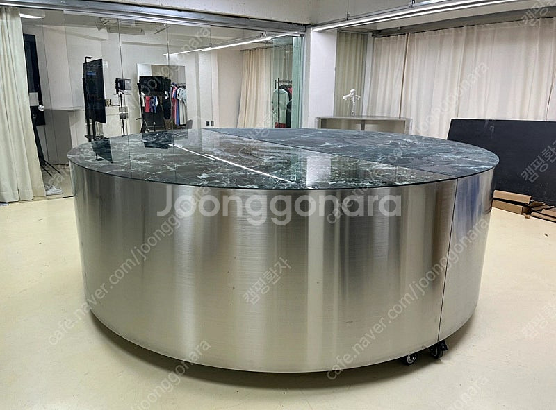 스텐집기 쇼케이스 전시테이블 대형 제작 대리석 가구--5