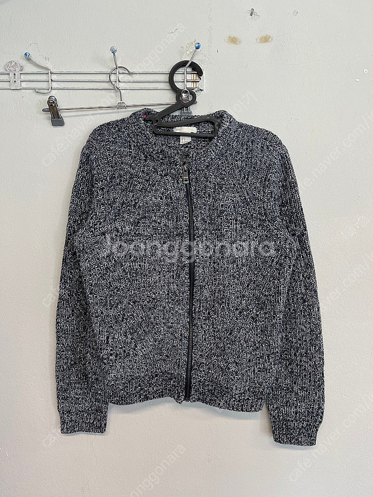 H&M 여성 니트 하이넥 집업 가디건 점퍼 S--0