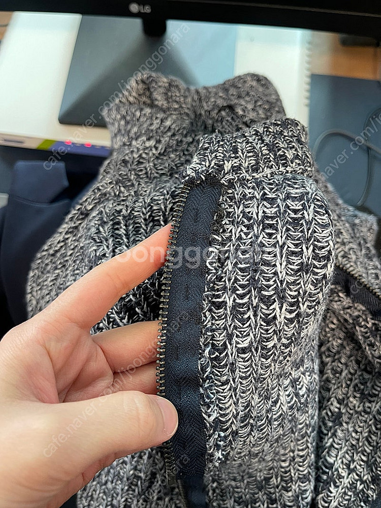 H&M 여성 니트 하이넥 집업 가디건 점퍼 S--4