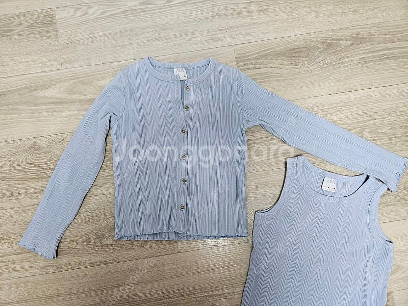 자라키즈 하늘색 가디건+나시 9사이즈 반값택포 8,000원--0