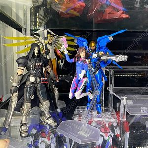 피그마 오버워치 파라,위도우메이커,디바,리퍼,트레이서,메르시+짭디바,메카