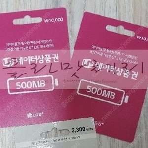 유플러스U+ 데이터 쿠폰 등록형 2기가(500MB 4장) 5000에 팝니다.