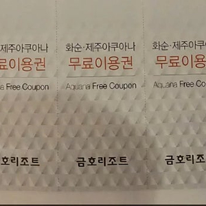 제주, 화순 금호리조트 아쿠아나 이용권 팝니다.