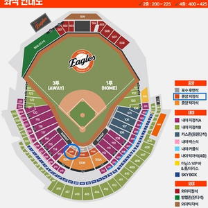 [대전] 5월16일(금) 한화이글스 vs SSG랜더스 중앙지정석 100C구역 2연석