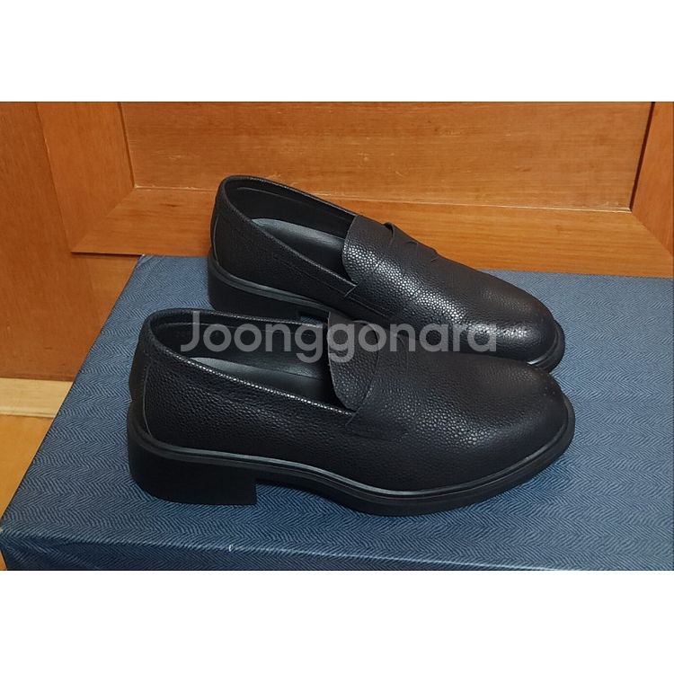 국산 천연 255 275 가죽 페니 로퍼 구두 새상품--2