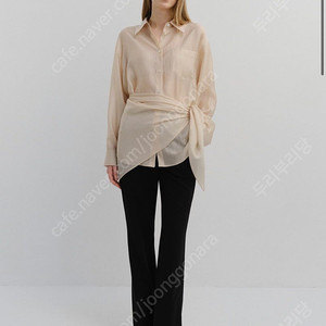 Ore 오어 Lio Scarf Shirts Peach (새상품)